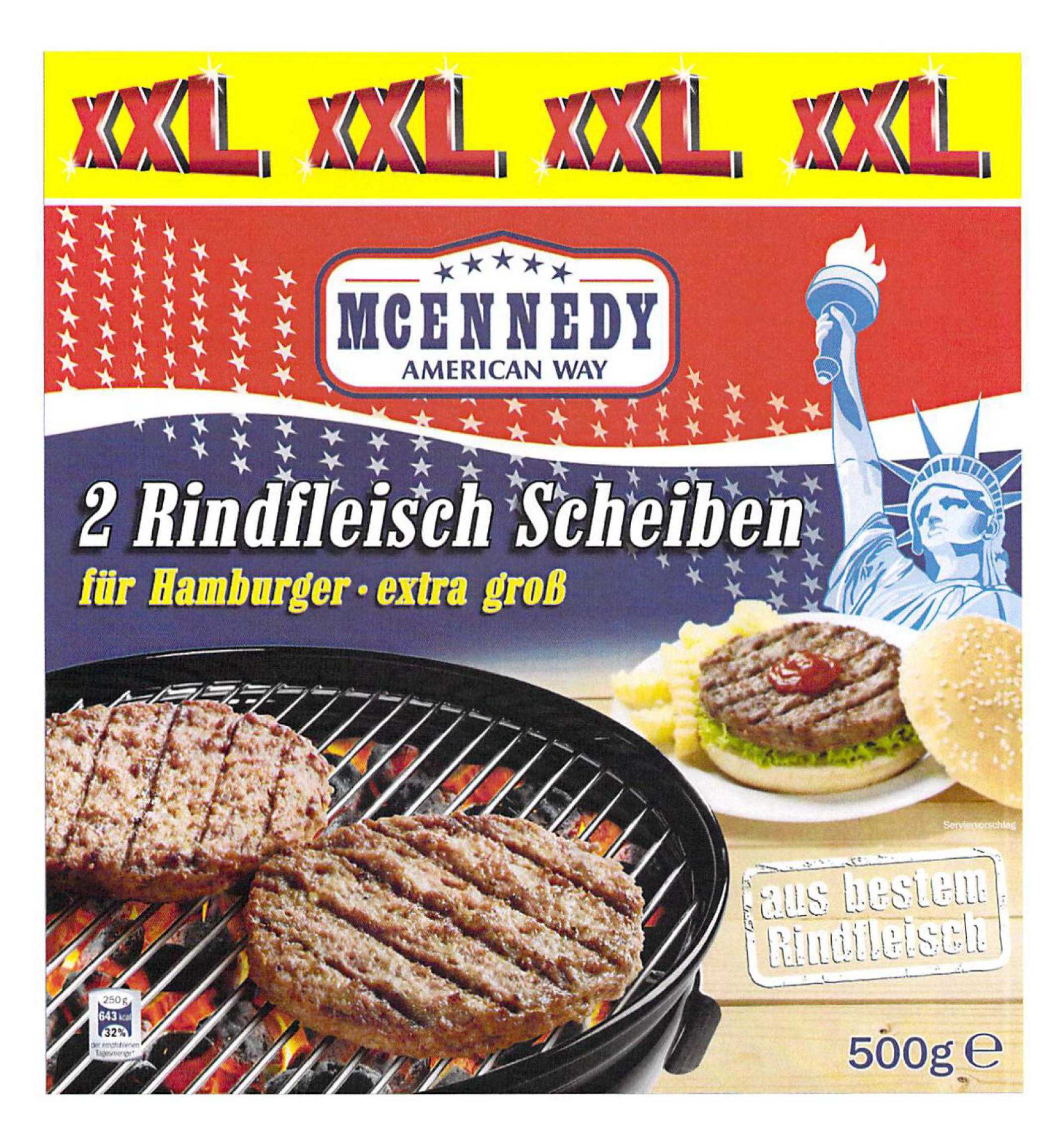 MCENNEDY American Way, 2 Hamburger Lebensmittelklarheit