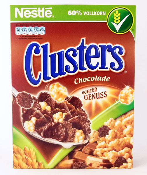 Nestlé Clusters Chocolade Lebensmittelklarheit