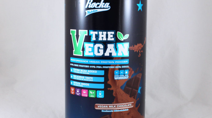 Rocka Nutrition Veganes Proteinpulver, Beispiel Sorte Vegan Milk Chocolate