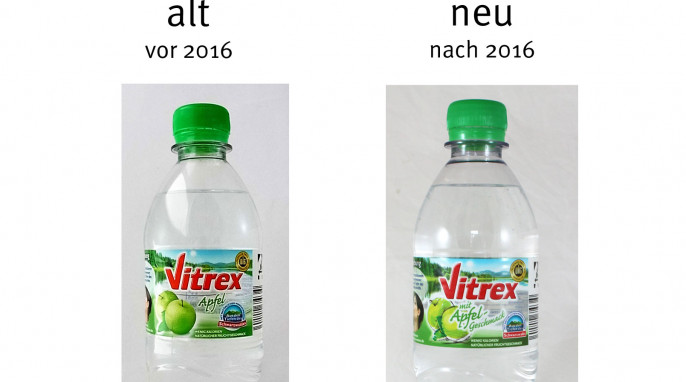 alt: Vitrex Apfel, vor 2016; neu: Vitrex Apfel, nach 2016
