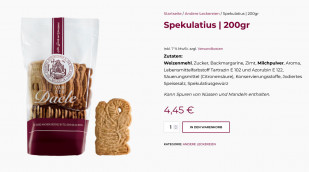 Angebot Spekulatius auf kockartz.be, 12.01.2022