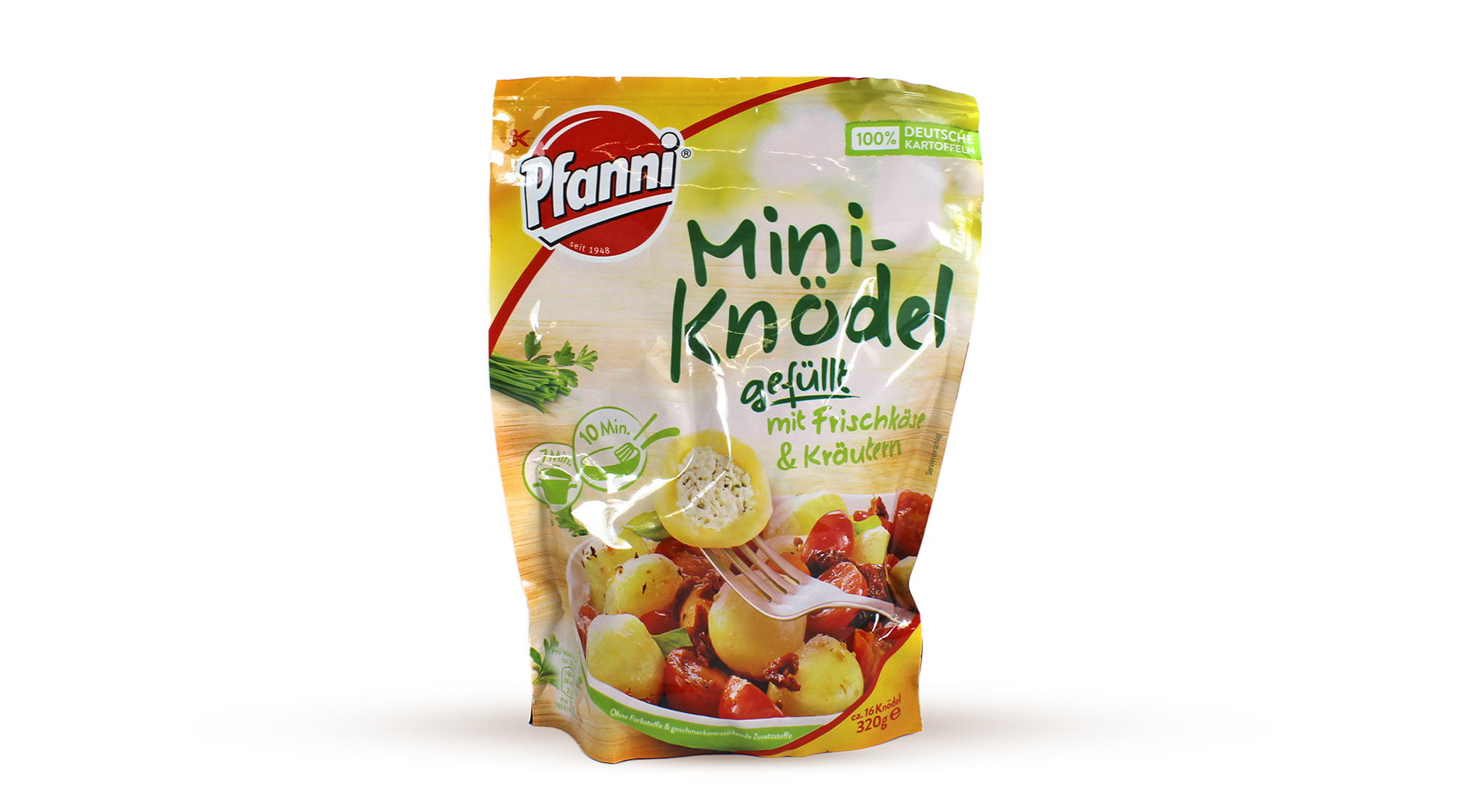 Pfanni MiniKnödel gefüllt mit Frischkäse & Kräutern Lebensmittelklarheit