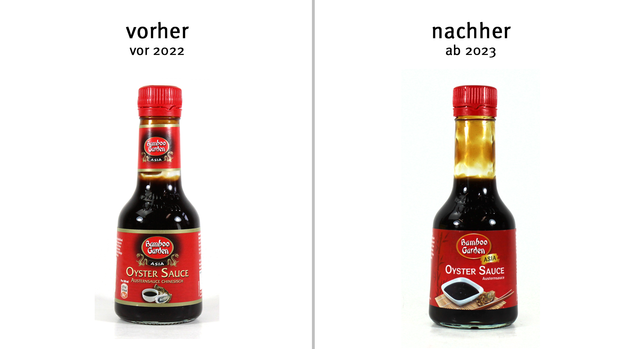 VeganSiegel auf Bamboo Garden Oyster Sauce entfernt Lebensmittelklarheit