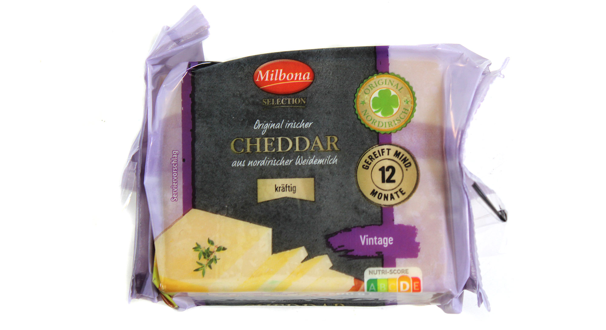 Milbona Original Irischer Cheddar | Lebensmittelklarheit