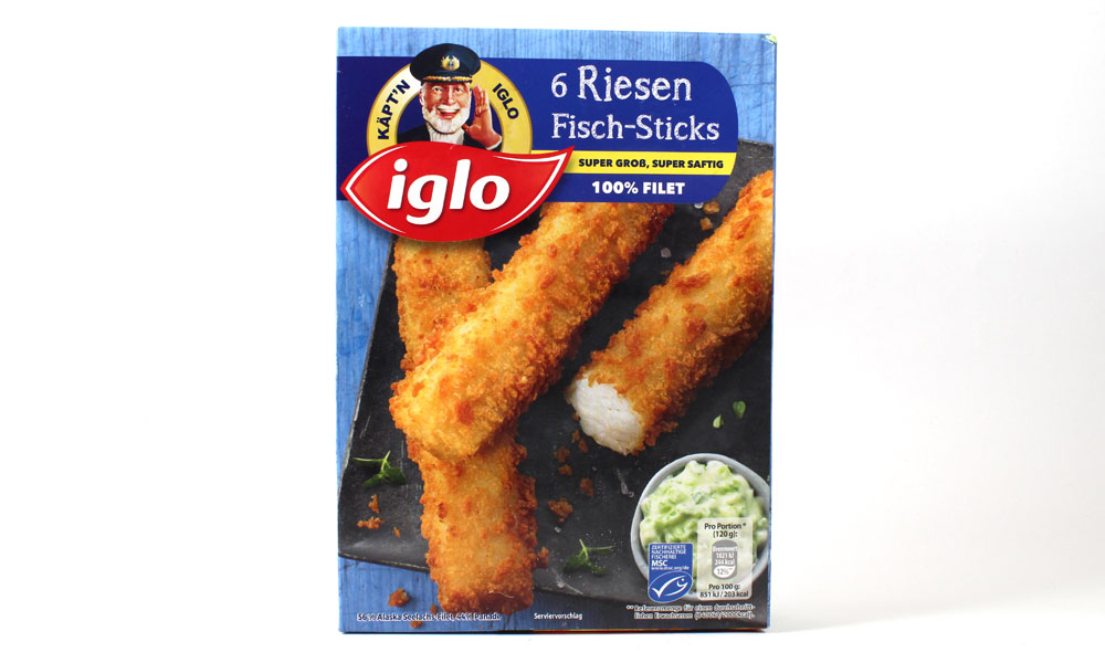 Iglo 6 Riesen Fisch-Sticks | Lebensmittelklarheit