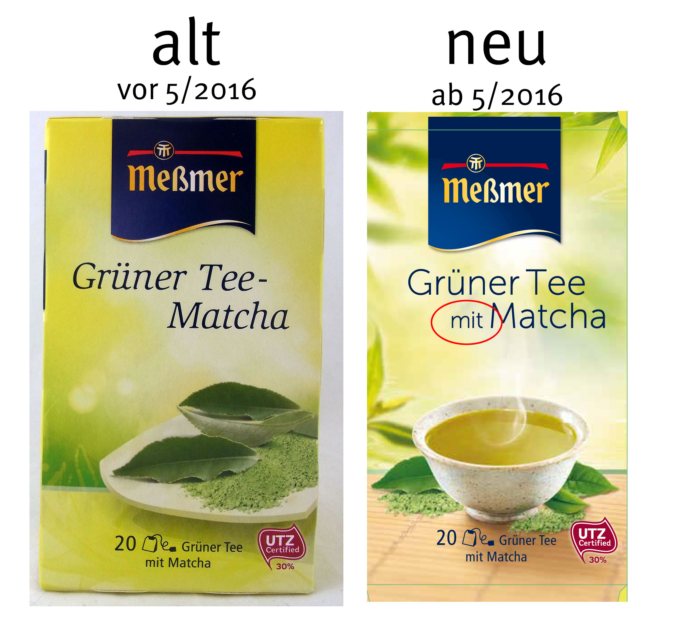 Meßmer, Grüner Tee mit Matcha, ehemals Meßmer Grüner Tee – Matcha