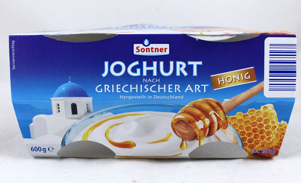 Getäuscht? Sontner Joghurt nach griechischer Art, Honig ...