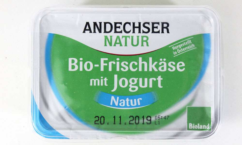 Andechser Natur Bio-Frischkäse mit Joghurt natur | Lebensmittelklarheit