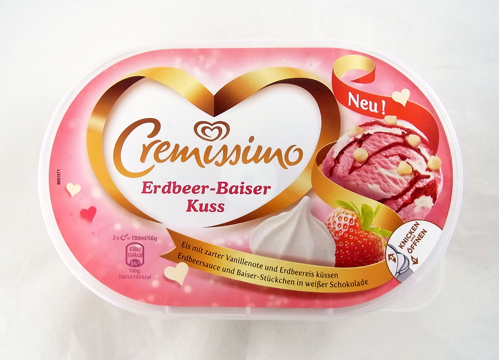 Langnese Cremissimo Erdbeer-Baiser Kuss | Lebensmittelklarheit
