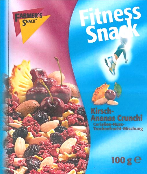 Farmer’s Snack Fitness Snack, Beispiel Sorte Kirsch-Ananas Crunchi ...
