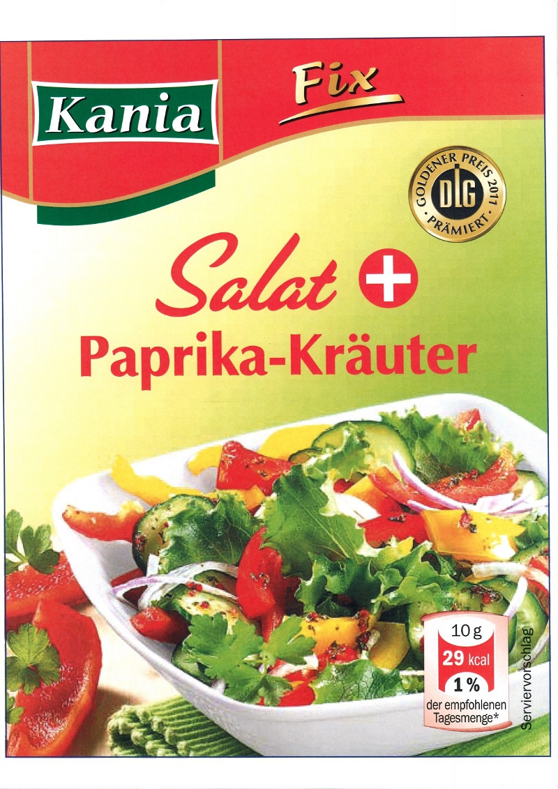 Kania Fix Salat plus Paprika Kräuter | Lebensmittelklarheit