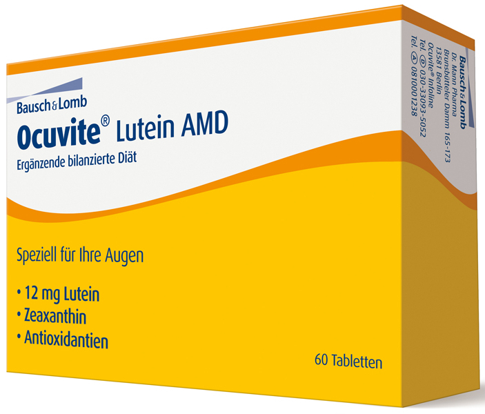 Ocuvite Lutein Plus Ocuvite Lutein AMD Lebensmittelklarheit