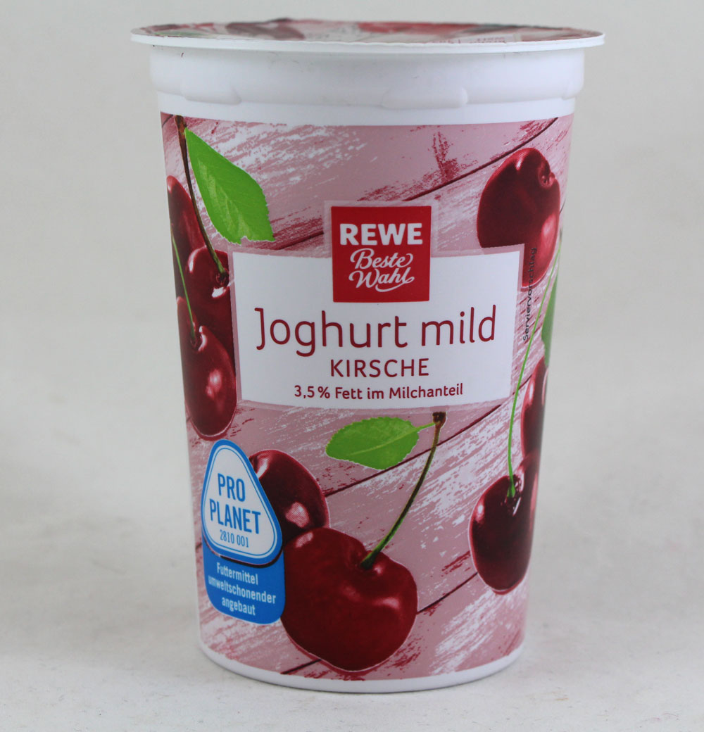 REWE Beste Wahl Joghurt mild Kirsche 3,5 % Fett | Lebensmittelklarheit