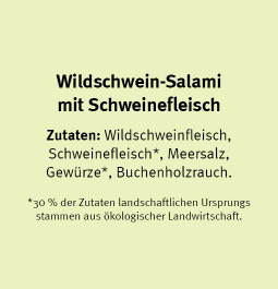 Zutaten Wildschweinsalami