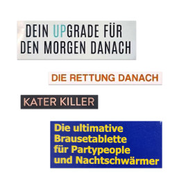 Werbung Verpackungen After Party-Mittel