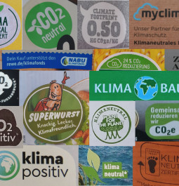 verschiedene Klimalabel