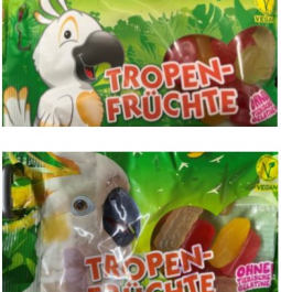 Fruchtgummis mit Papagei 2023 (in Kinderoptik) und 2026