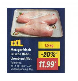 Angebot Hähnchenbrust im Lidl Prospekt Angebot Hähnchenbrust im Lidl Prospekt