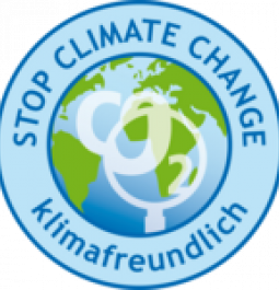 „Stop Climate Change“-Siegel. 
