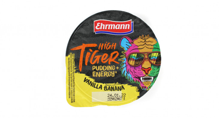 Ehrmann High Tiger Pudding + Energy* 