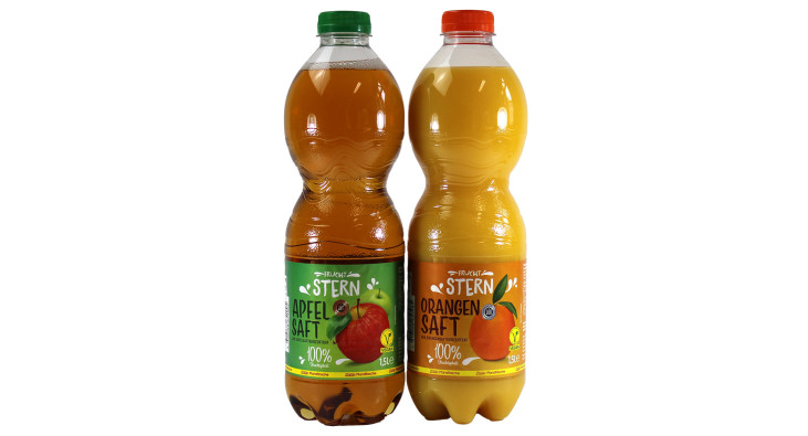 Netto Frucht Stern Apfel- und Orangensaft