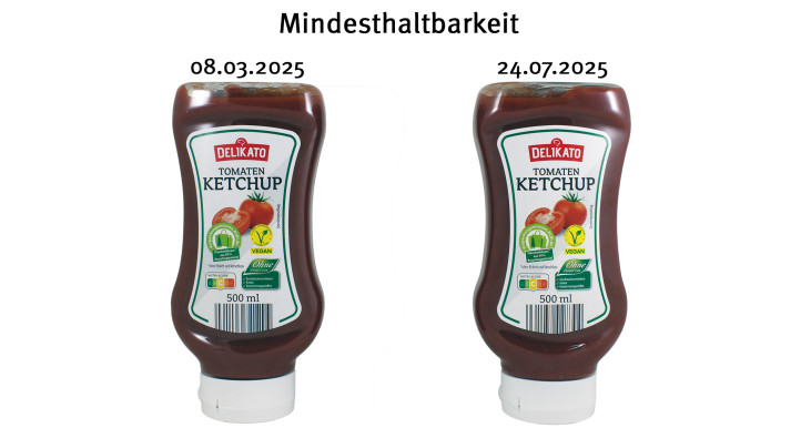 Delikato Tomaten Ketchup, Mindesthaltbarkeit 08.03.2025, 24.07.2025 Delikato Tomaten Ketchup, Mindesthaltbarkeit 08.03.2025, 24.07.2025
