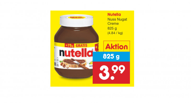 Angebot Nutella, Netto Angebotsprospekt vom 31.03.-05.04.2025, S.1