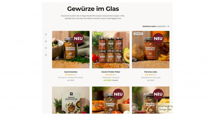 Übersicht, Gewürze im Glas, Besserimglas.de, 07.08.2025 