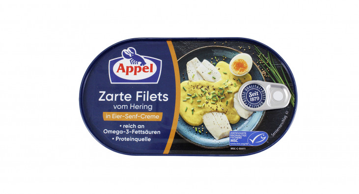 Appel Zarte Filets vom Hering in Eier-Senf-Creme