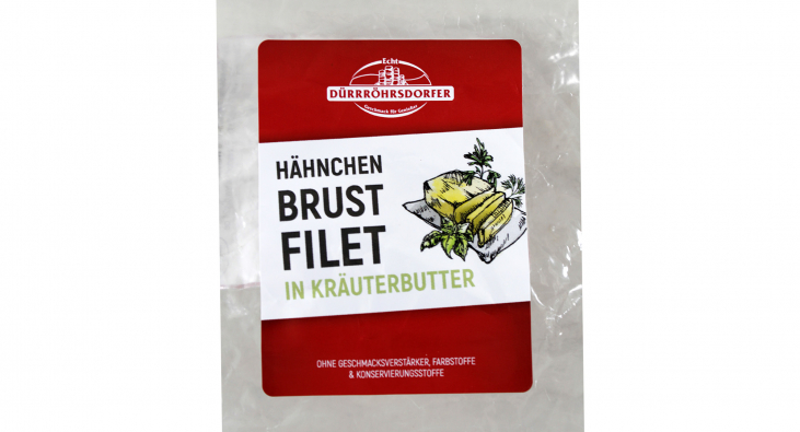 Dürrröhrsdorfer Hähnchenbrustfilet in Kräuterbutter