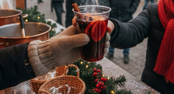 Glühwein auf dem Weihnachtsmarkt Glühwein auf dem Weihnachtsmarkt