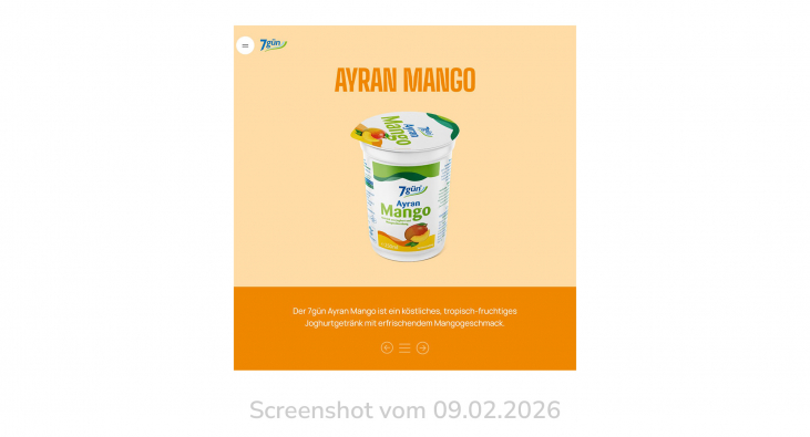 7gün Ayran Mango, 7guen.com, 09.02.2026