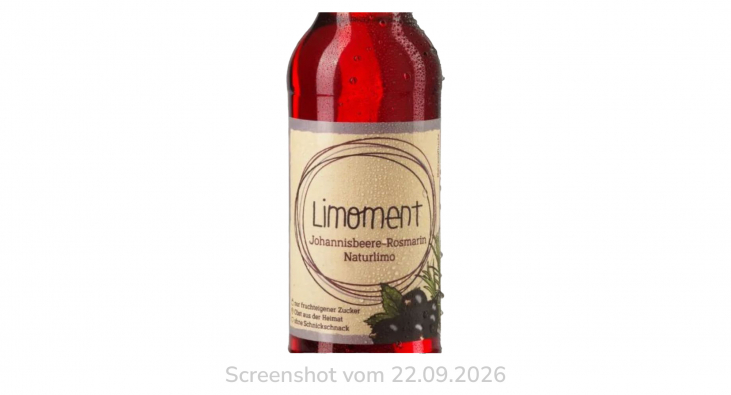 Limoment Johannisbeere-Rosmarin Naturlimo, limoment.de, 22.09.2026