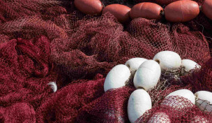 Rotes Fischernetz