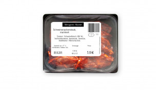 Schweinenackensteak mariniert, anbieterneutral