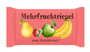 Mehrfruchtriegel mit 50 Prozent Frucht, ohne Zuckerzusatz, anbieterneutral