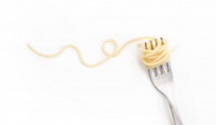 Spaghetti auf der Gabel