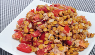 Thunfischsalat mit Linsen