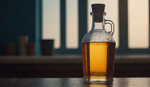 unbeschriftete Ölflasche