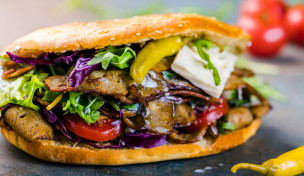 Kebabsandwich mit Käse