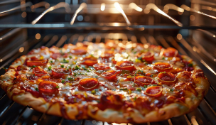 Tiefkühlpizza im Backofen