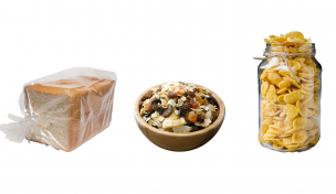 Toast, Müsli und Cornflakes