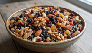 Schüssel mit Nuss-Frucht-Mix