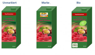 Fruchtsaftverpackungen aus Studie