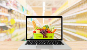Onlineeinkauf im Supermarkt