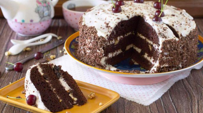 Schwarzwälder Kirschtorte mit Alkohol