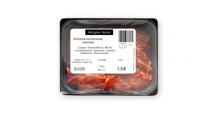 Schweinenackensteak mariniert, anbieterneutral