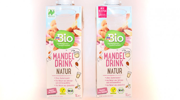 alte Rezeptur: dm Bio Mandel Drink Natur, neue Rezeptur: dm Bio Mandel Drink Natur