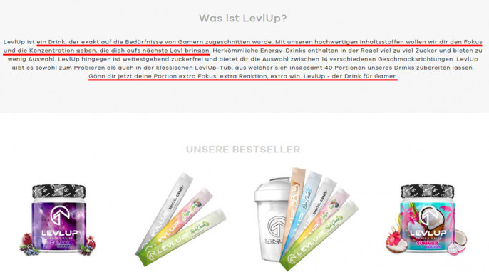 LevlUp Gaming Booster, levlup.de, 29.08.2019 