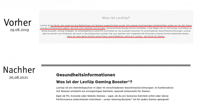 Information, LevlUp Gaming Booster, levlup.de, 29.08.2019; neu: 26.08.2021 